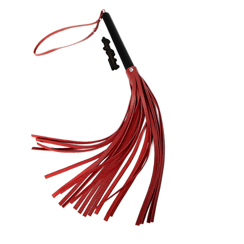 Классическая плеть-многохвостка "Crazy Handmade" красная с черной ручкой 